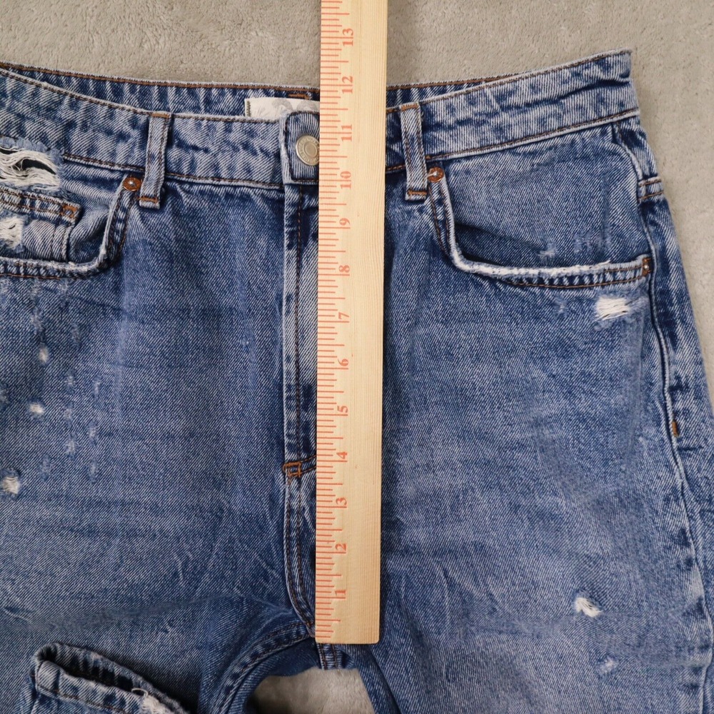 We The Free Women's High Rise Medium Wash Distressed Straight Leg Jeans size 29 - Picture 8 of 12